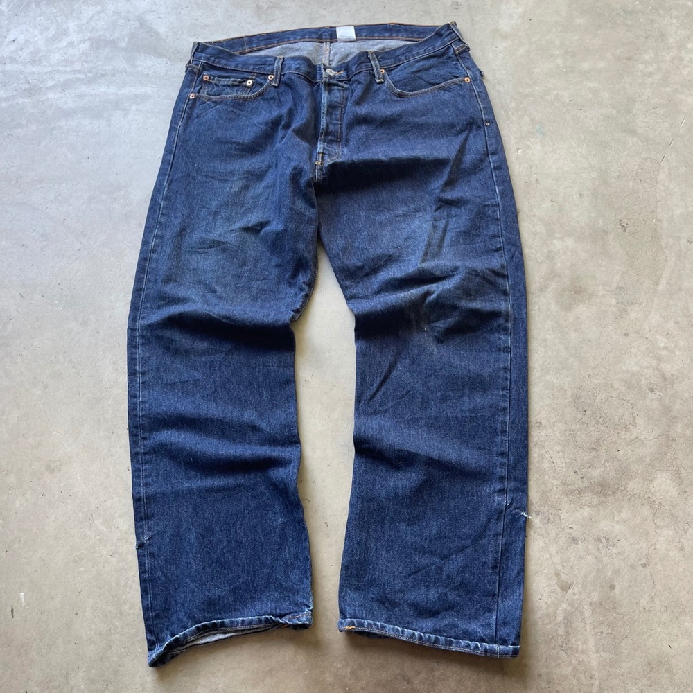 Levis 501 Mens Dark Wash Straight Leg Button‎ Fly Jeans 40x30 Y2K 00501-0115